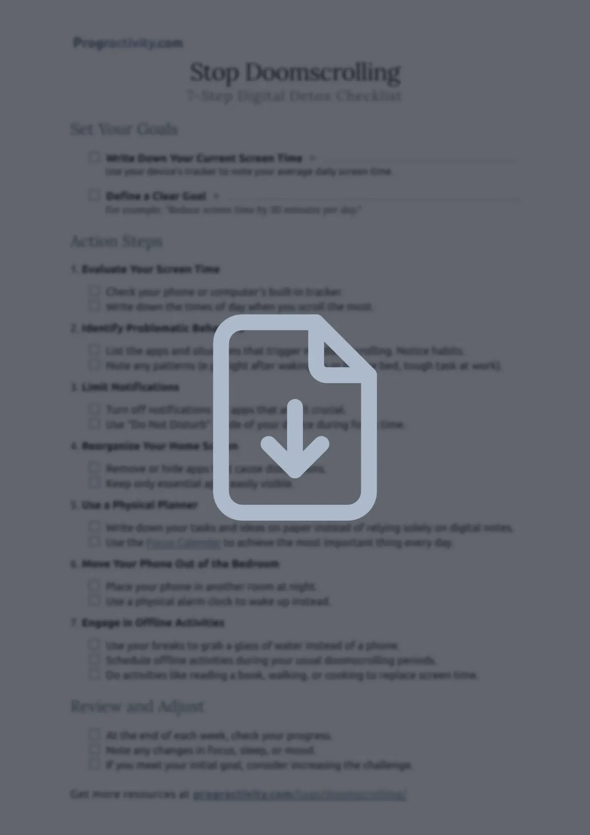 Digital Detox Checklist Preview